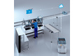 Linking industrial workstations with automated guided vehicle systems