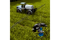 Measuring the distance between the spray boom and crop