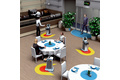 Protección y localización de robots de servicio profesional en el restaurante