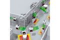 Kontrol af kørestrækningen ved elektriske overhead-conveyors