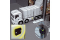 Positionering van de grijparm op de vuilniswagen met 2D-LiDAR-sensoren