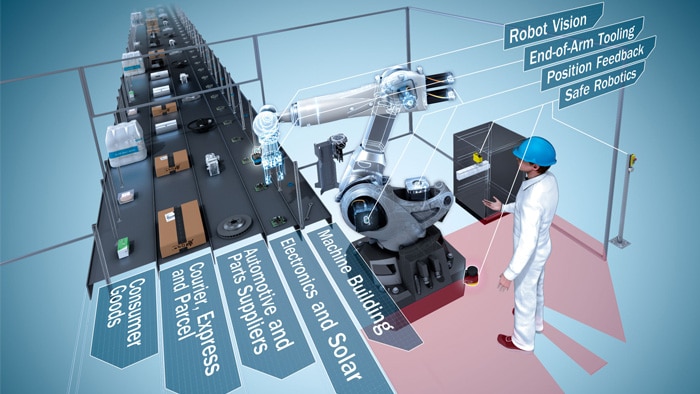 sensors used in robotic arm