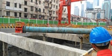 Ultrasonic sensors stabilize construction and foundation pits