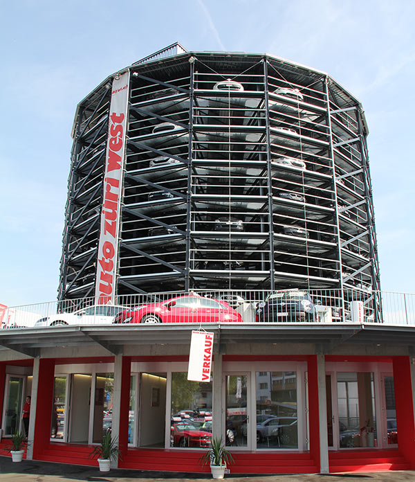 Züri West car dealership auto tower