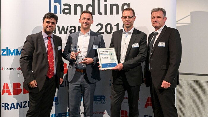 Preisverleihung für den 1. Platz beim Handling Award 2019 in der Kategorie Automatisierung