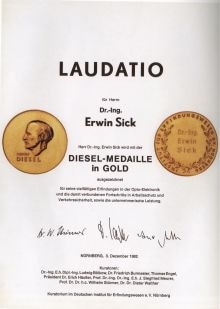 Diesel-Medaille in Gold