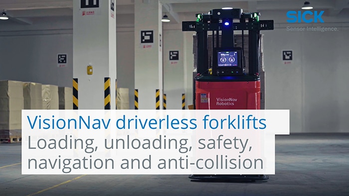 Video: VisionNav Robotics driverless forklifts: solutions for loading, navigation & safety