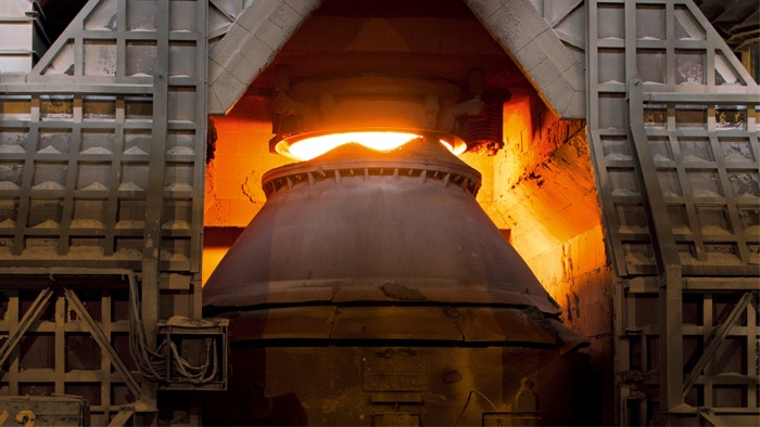 Cement kiln in heavy industry