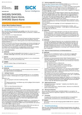 SKS/SKM36S, safety Motor feedback system rotary HIPERFACE®