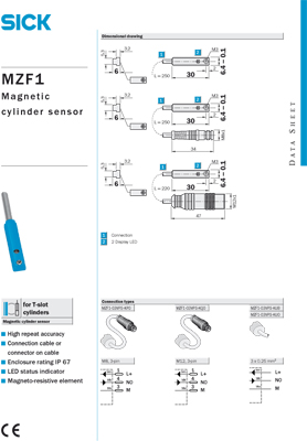 MZF1 Magnetic cylinder sensor