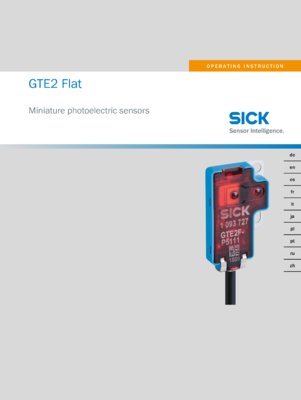 GTE2 Flat Miniature photoelectric sensors