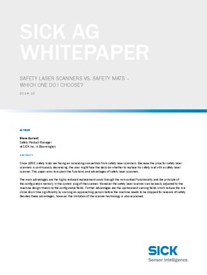 Safety laser scanners vs. safety mats
