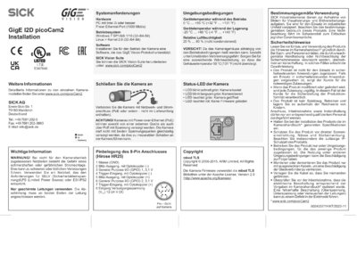 GigE I2D picoCam2 Installation