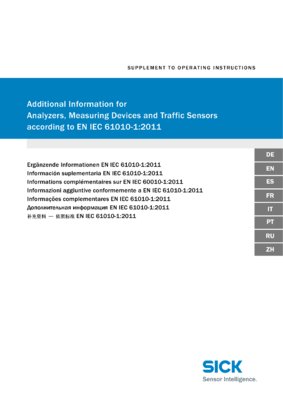 Additional information for analyzers, measuring devices and traffic sensors according to EN IEC 61010-1:2011