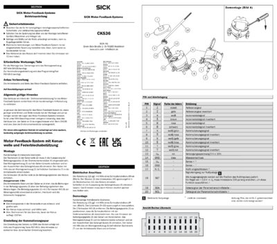 CKS36 Motor feedback system rotary incremental with commutation