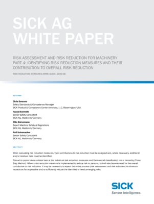 Risk assessment and risk reduction for machinery part 4: Risk reduction measures (RRM) Guide