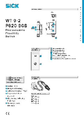 WT 9-2 P620 BGB Photoelectric Proximility Switch